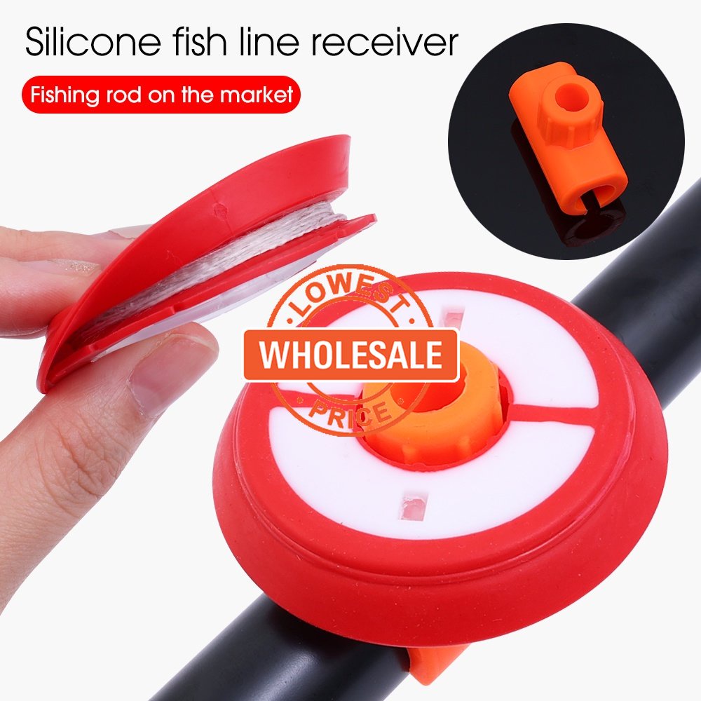 [Grosir] Universal Silikon Garis Ikan Universal Receiver Klip Memperbaiki Klip Luar Memancing Spool Winder Portable Pancing Spindle Coil Kotak