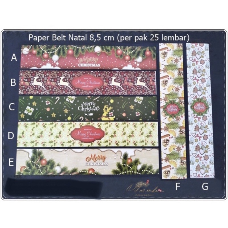 

Paper Belt / Pita Toples / Hampers Natal Merry Christmas (25pcs/motif)