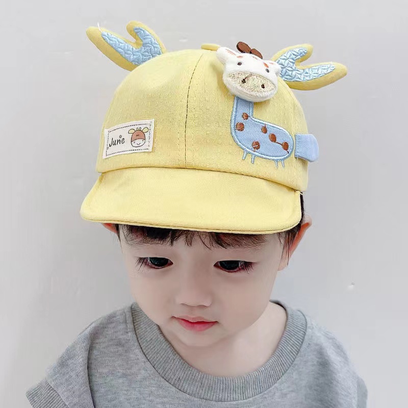 Topi Baseball Anak Balita Karakter Hewan / Baby Baseball Hat Cap Tanduk Rusa Lucu Import