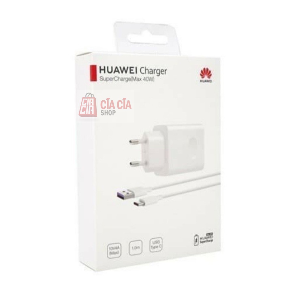 Travel Charger Huawei 40W Type C Super Charge Huawei 40 Watt P30 PRO P40 P20 Pro Mate 20 40 Lite Nova 5 6 7