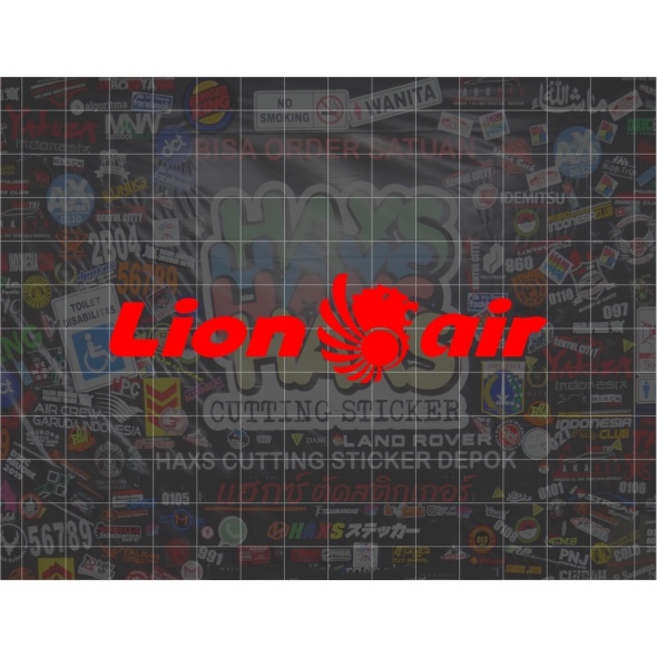 Cutting Sticker Lion Air Ukuran 10 Cm Untuk Motor Mobil