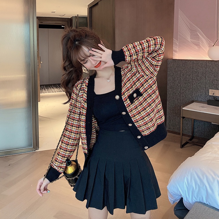 cardigan wanita rajut/ baju rajut wanita lengan panjang loose import korean style kekinian import kardigan crop