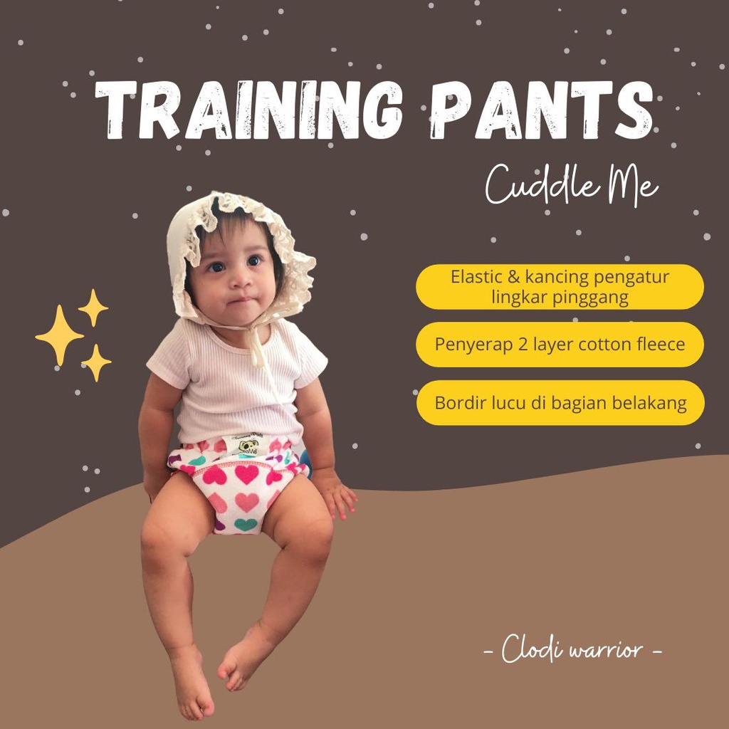 CUDDLE ME Adjustable Training Pants - Celana Anak Toilet Potty Training - celana lepas popok waterproof anti air