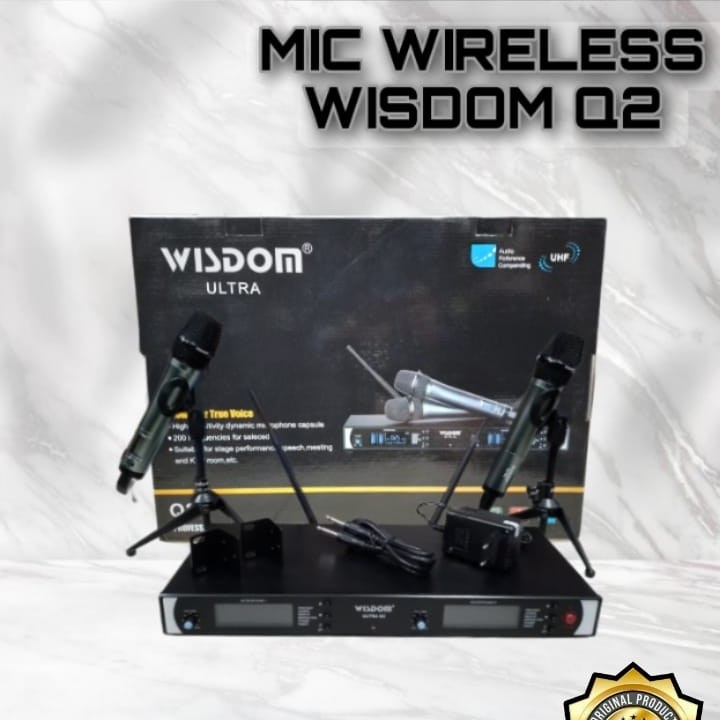 MICROPHONE MIC WIRELESS WISDOM ULTRA Q2 MIC WIRELESS WISDOM Q-2 ORIGINAL