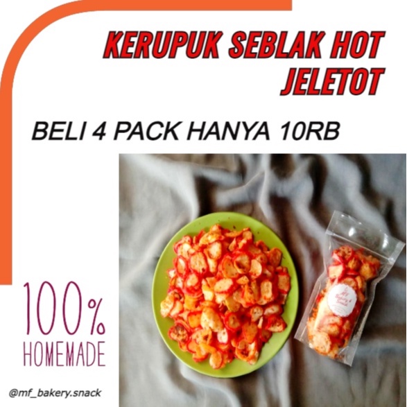 

Kerupuk Seblak Camilan Isi 4 Pack