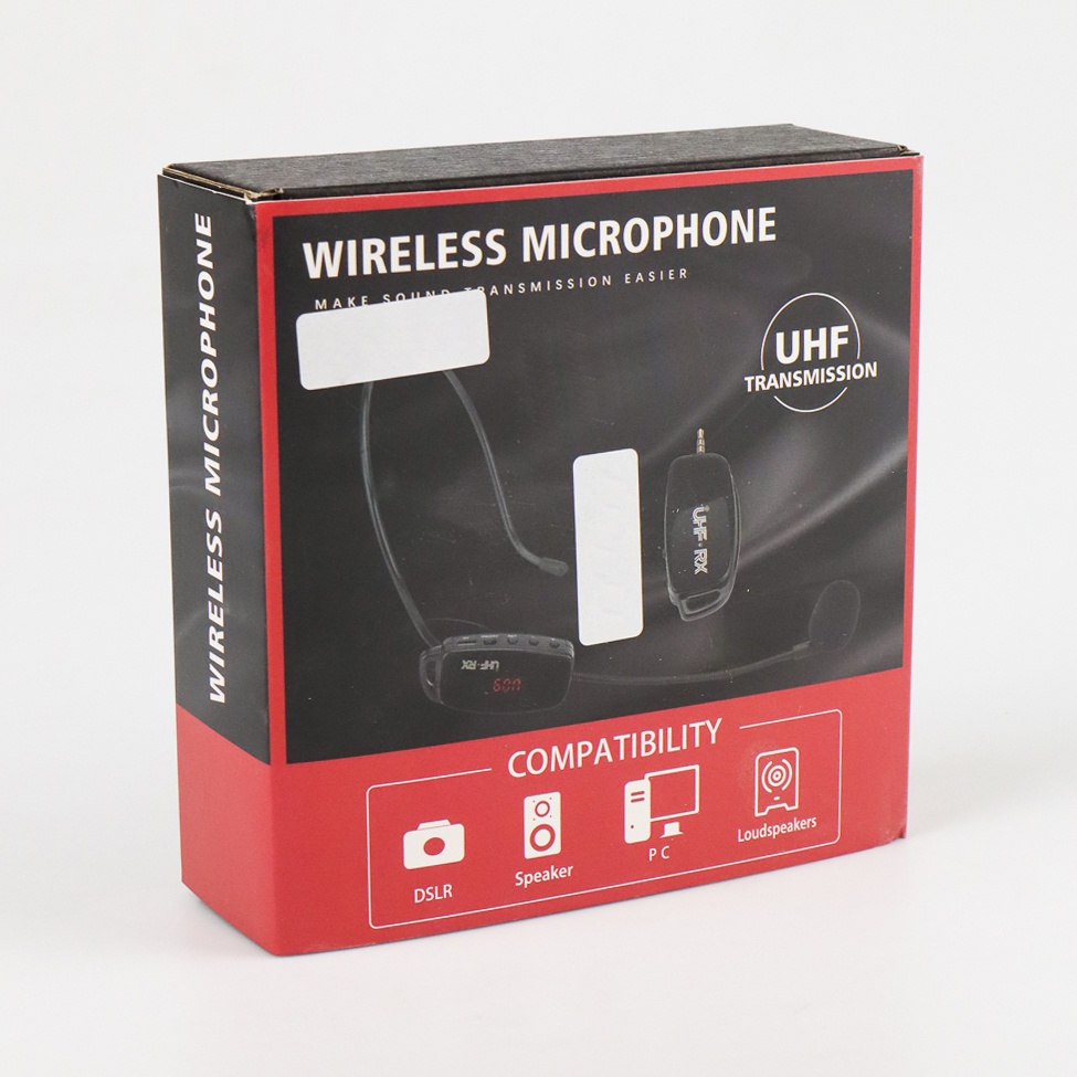 SeynLi FM UHF Wireless Microphone Headset Mini Portable for Guide Tour - W-01