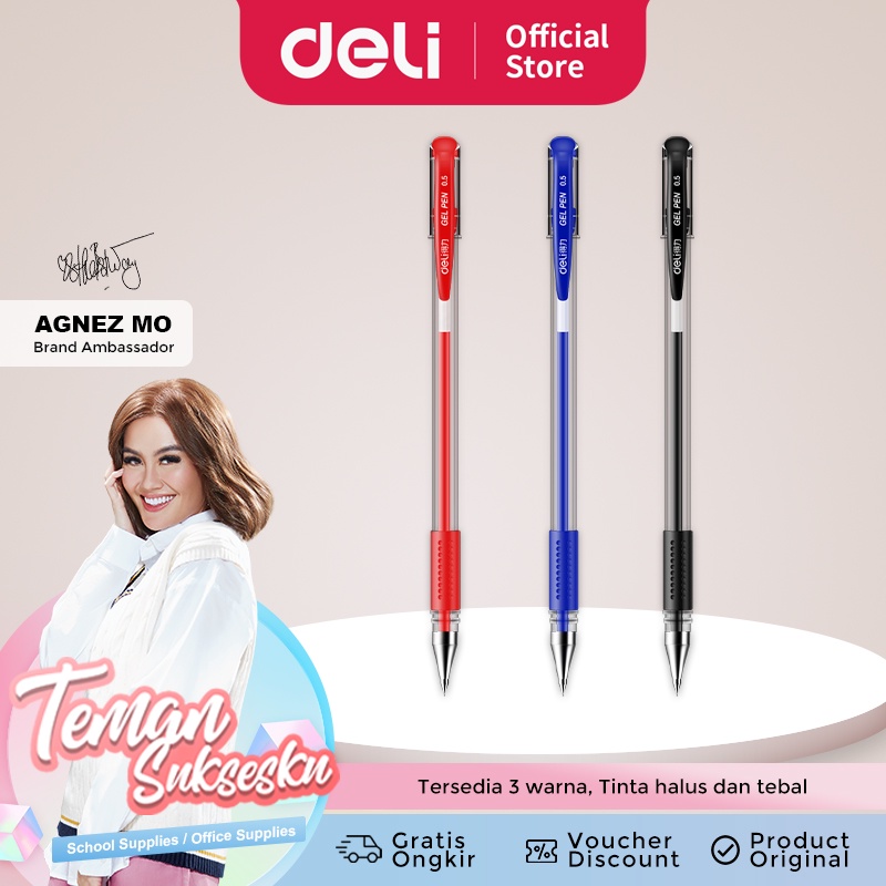 

PULPEN GEL DELI E6600 TINTA HITAM 1PCS