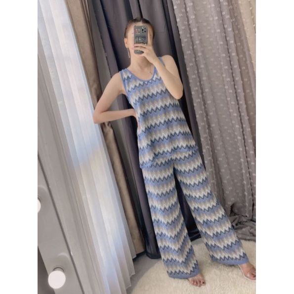 Nagita Outer-Top-Dress-Pants || Atasan Top Rajut Motif || Vaeesan