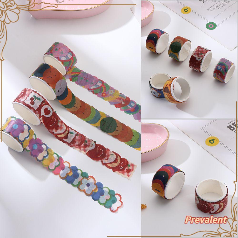 Preva 100 Pcs Masking Tape DIY Nomor Perekat Diri Bunga Scrapbooking