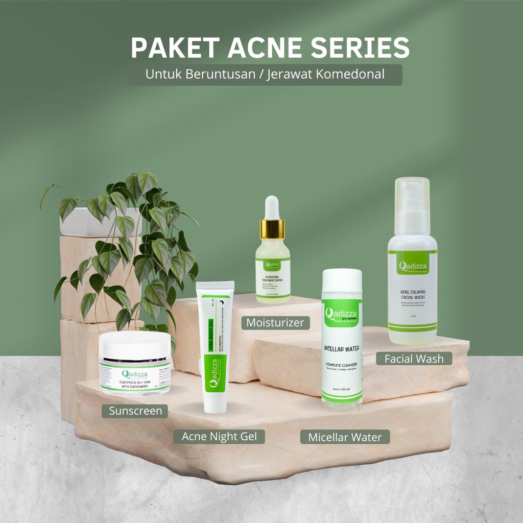 Jual QADIZZA PAKET LENGKAP ACNE SERIES Untuk Beruntusan Komedo