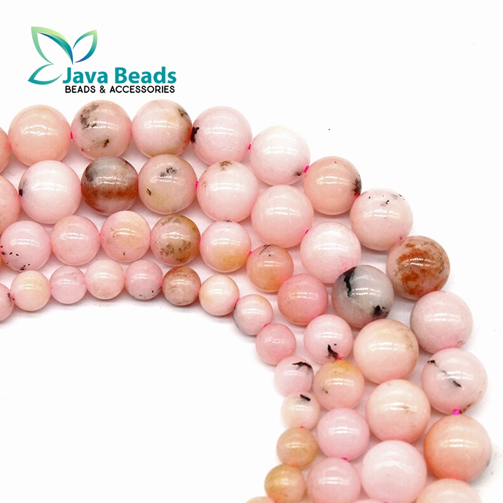 Bahan Gelang Batu Alam Pink Opalite Natural Stone Beads