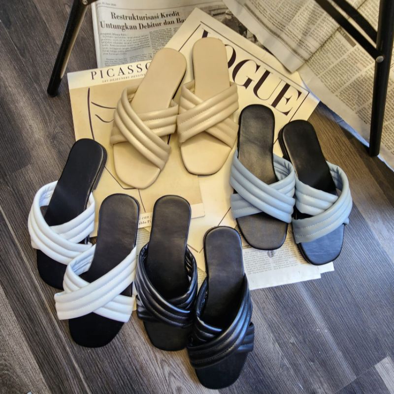 sandal flat silang SISI( no box)