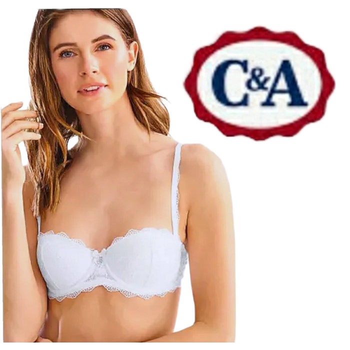 Bra C&A White Renda / Lace Half Cup With Tape Lable Lanne Underwear