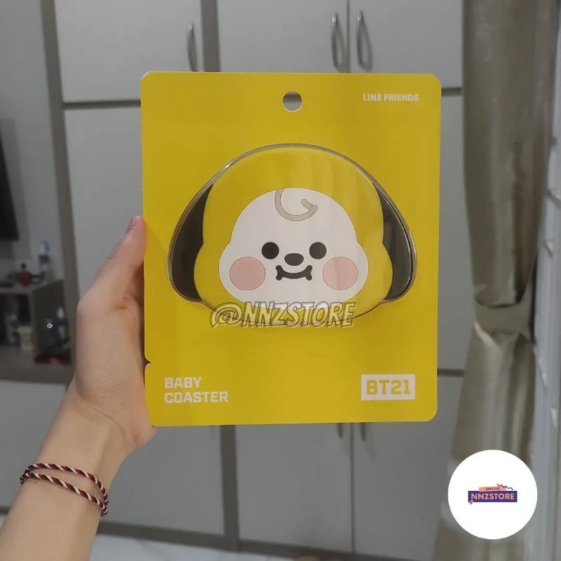 (OFFICIAL🇰🇷) - BT21 Chimmy Baby Coaster / Tatakan Gelas Mug Piring Original