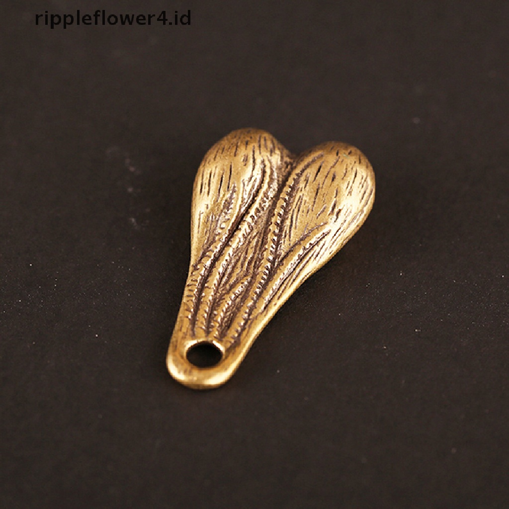 {rippleflower4.id} Liontin Pria Testicles Kuningan Padat Untuk Gantungan Kunci Trendy Balls Keyring~