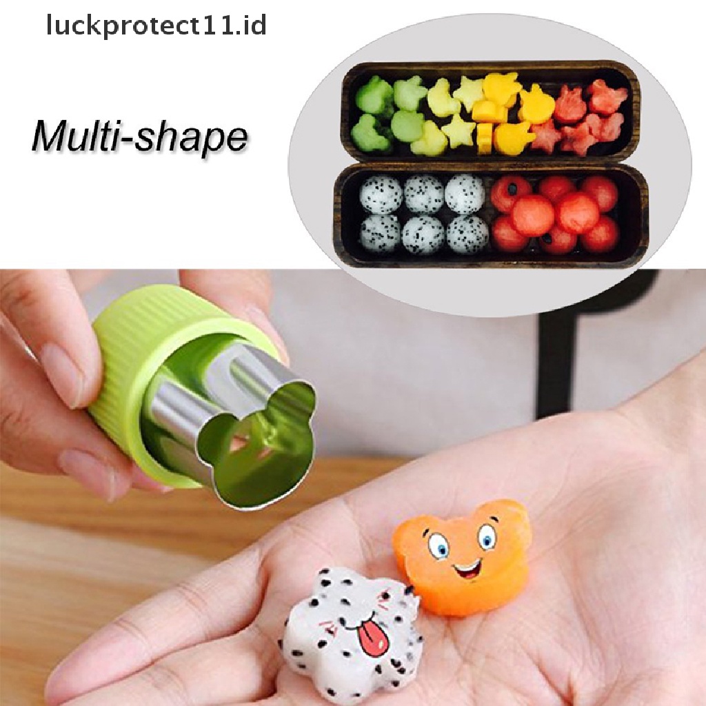 /Fashion Hot// Fashion// 6/9Pcs Alat Masak Portable Pemotong Sayuran Gagang Plastik Stainless Steel Buah Cutg Die Gadget Dapur.