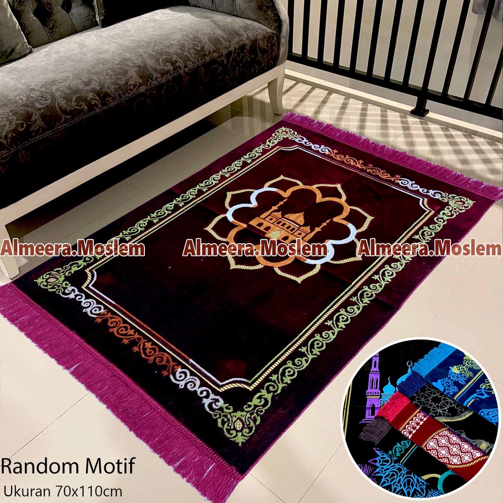 Sajadah Turkey Spigel Tebal Dan Halus Ukuran Dewasa Kualitas Premium Perlengkapan Sholat Pakaian Muslim