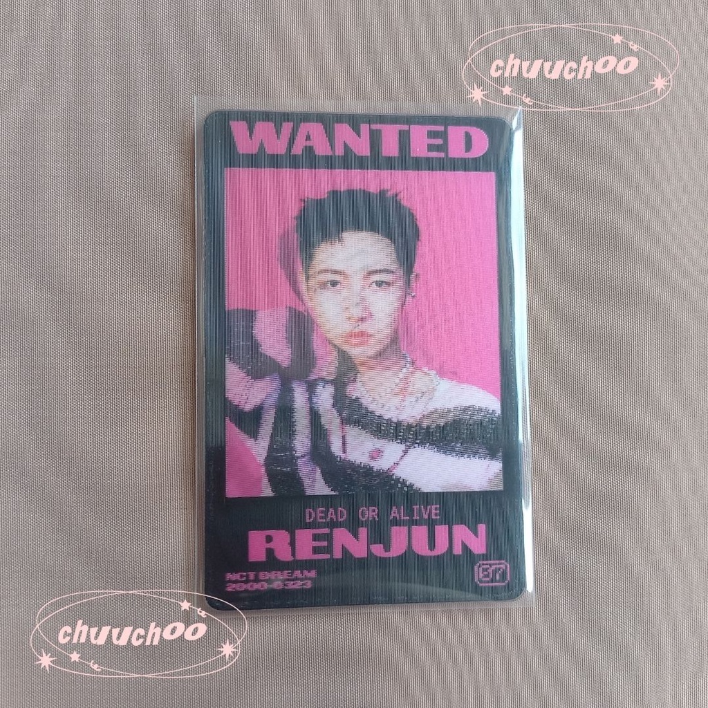 PC Photocard Offcial Lenti Renjun Glitch Ver Glitch Mode NCT Dream