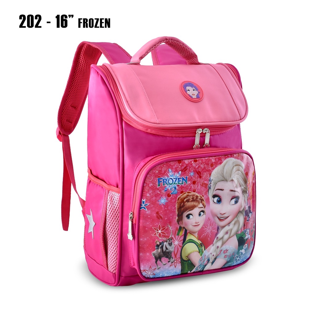 ( DHB ) Tas Anak Sekolah Cartoon 202-16 Girl Tas Anak Perempuan Motif Frozen LOL Unicorn