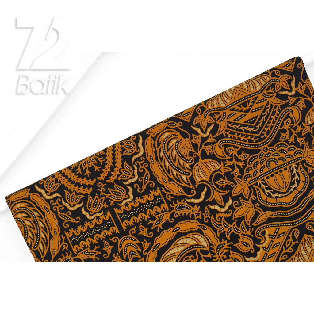 KAIN BATIK PREMIUM Bahan Katun Motif Rumah Sayap Warna Coklat Hitam 723078 Cap 72IL Jarik Jarit Samping Kebat Panjang Batik Katun Modern Premium Bahan Seragam Batik Pernikahan Kantor Keluarga Murah Kamen Jadi Batik Bali Lembaran