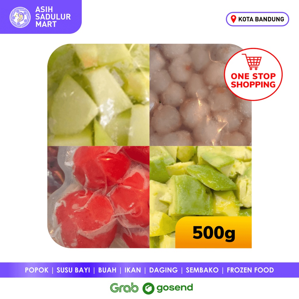 Buah Frozen Beku 500gr Alpukat Mangga Sirsak Promo Bandung | Asih Sadulur Mart