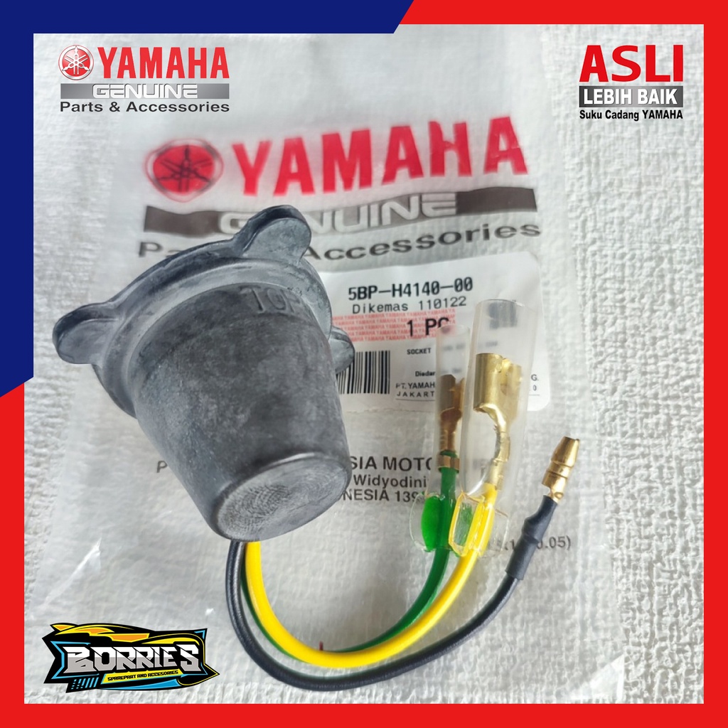 FITTING SOCKET SOKET LAMPU DEPAN RXKING SCORPIO LAMA KABEL PENDEK LAMPU KOTAK OVAL 5BP-H4140-00