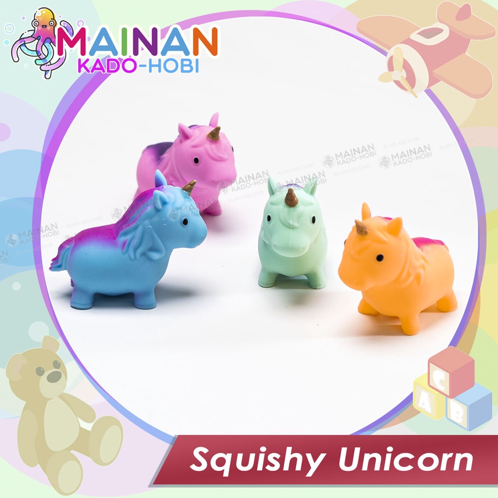 HADIAH ULANG TAHUN MAINAN EDUKASI ANAK ANIMAL UNICORN RELIEVES STRESS SQUISHY TOYS UNICORN