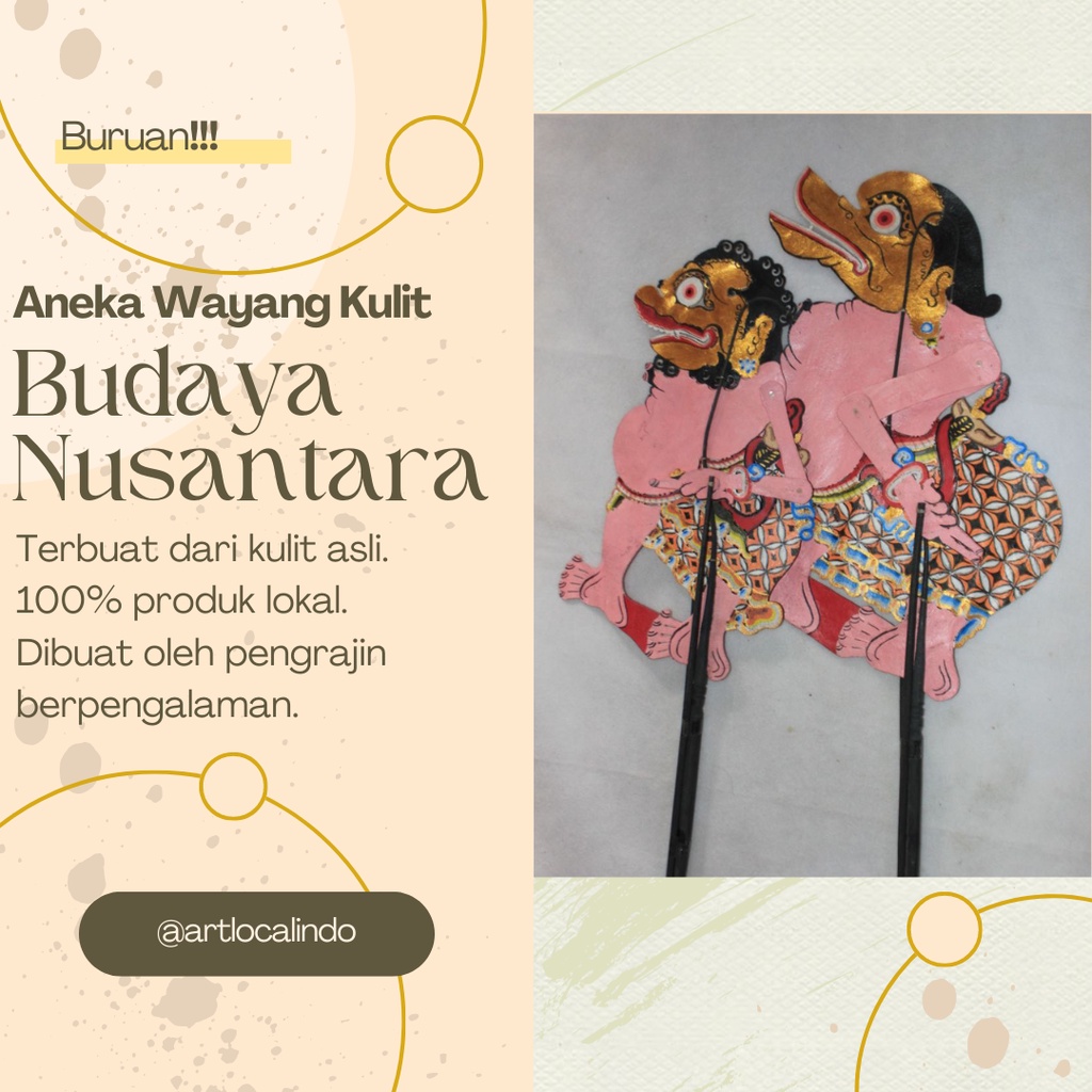 WAYANG KULIT 1Set Togog & Bilung Standar Dalang
