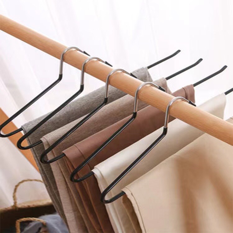 LEXJAKARTA  Pants Rack Stainless Minimalist Wardrobe Holder Dress Hanger Gantungan Pashmina Celana Besi Stainless Balut Karet Hanger Baju Kawat Lapis Plastik