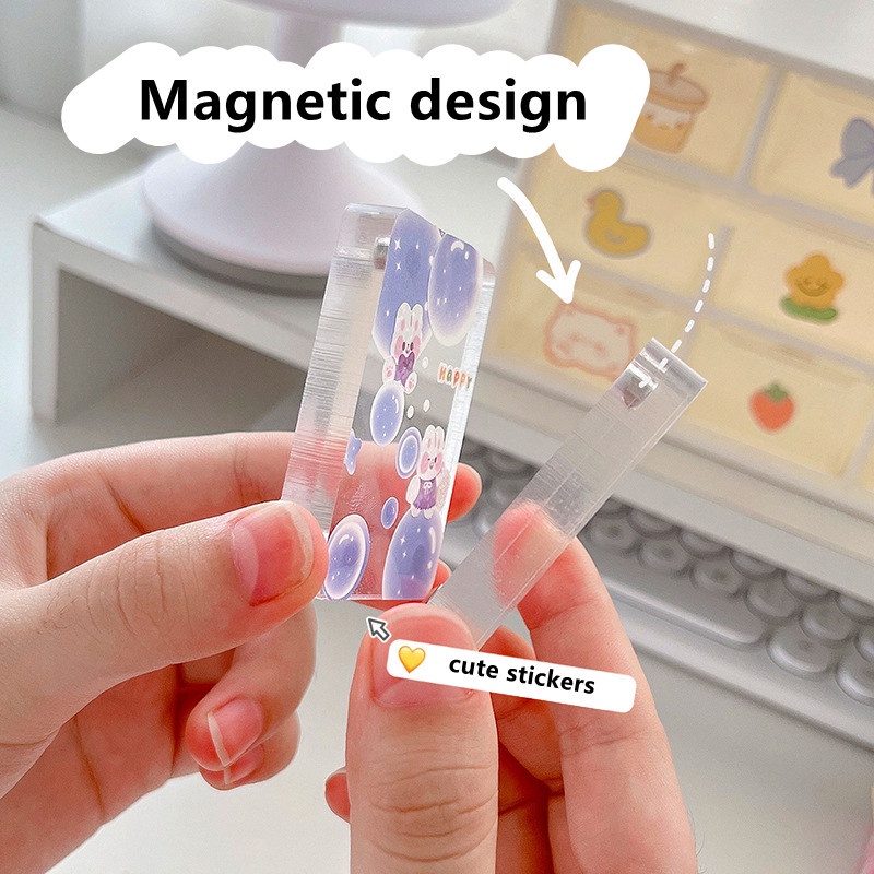 Menebal Bingkai Foto Magnetik Akrilik Untuk 1inch Idol Card Holder DIY Lucu Stiker Photocard Display Stand Goo Card Stationery In Stock New Arrival LY