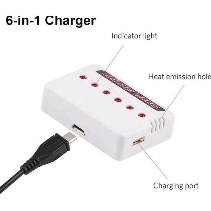 Charger Baterry Baterai Batre Drone Smart Charger 6 In Soket Losi