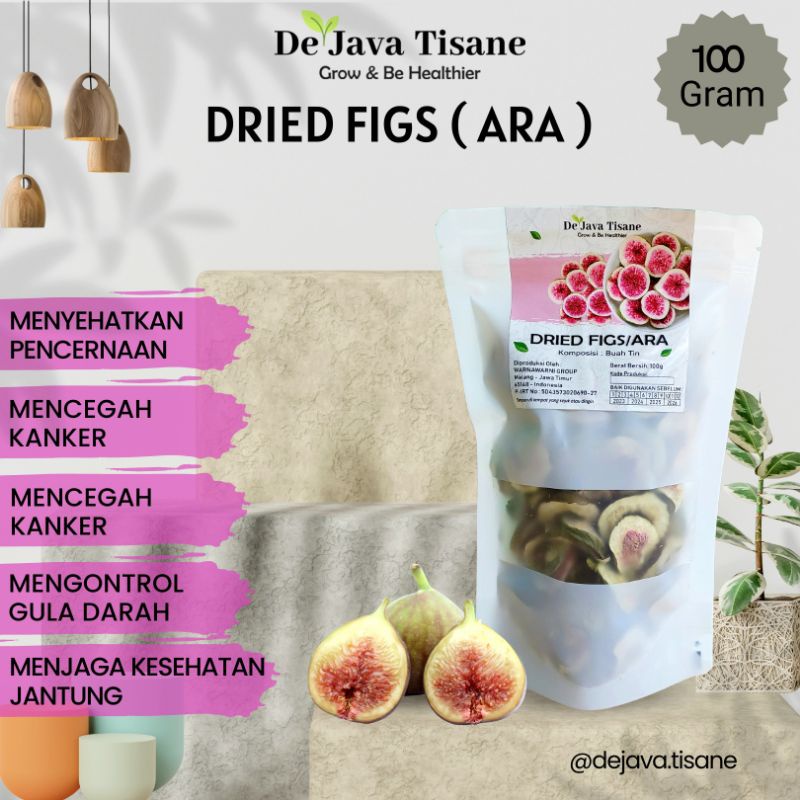 

Dried Figs Fruit Tea 10 - 100 gr Teh Buah Tin Kering Buah Ara Iris Kering