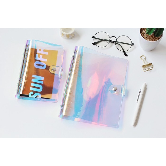 

ST312 - BUKU BINDER HOLOGRAM A5 A6 BINDER COVER NOTEBOOK 6 RING