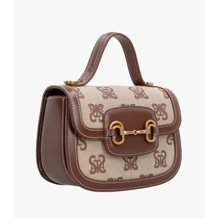 SALE STACCATO BRANDED TAS SLING BAG BROWN / BLACK NEW ORIGINAL