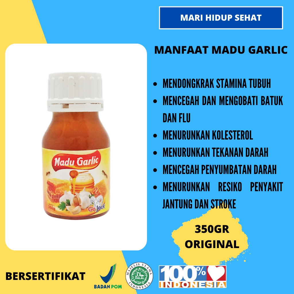 

Madu Garlic bawang putih Go Jack dongkrak staminamu 350 Gram