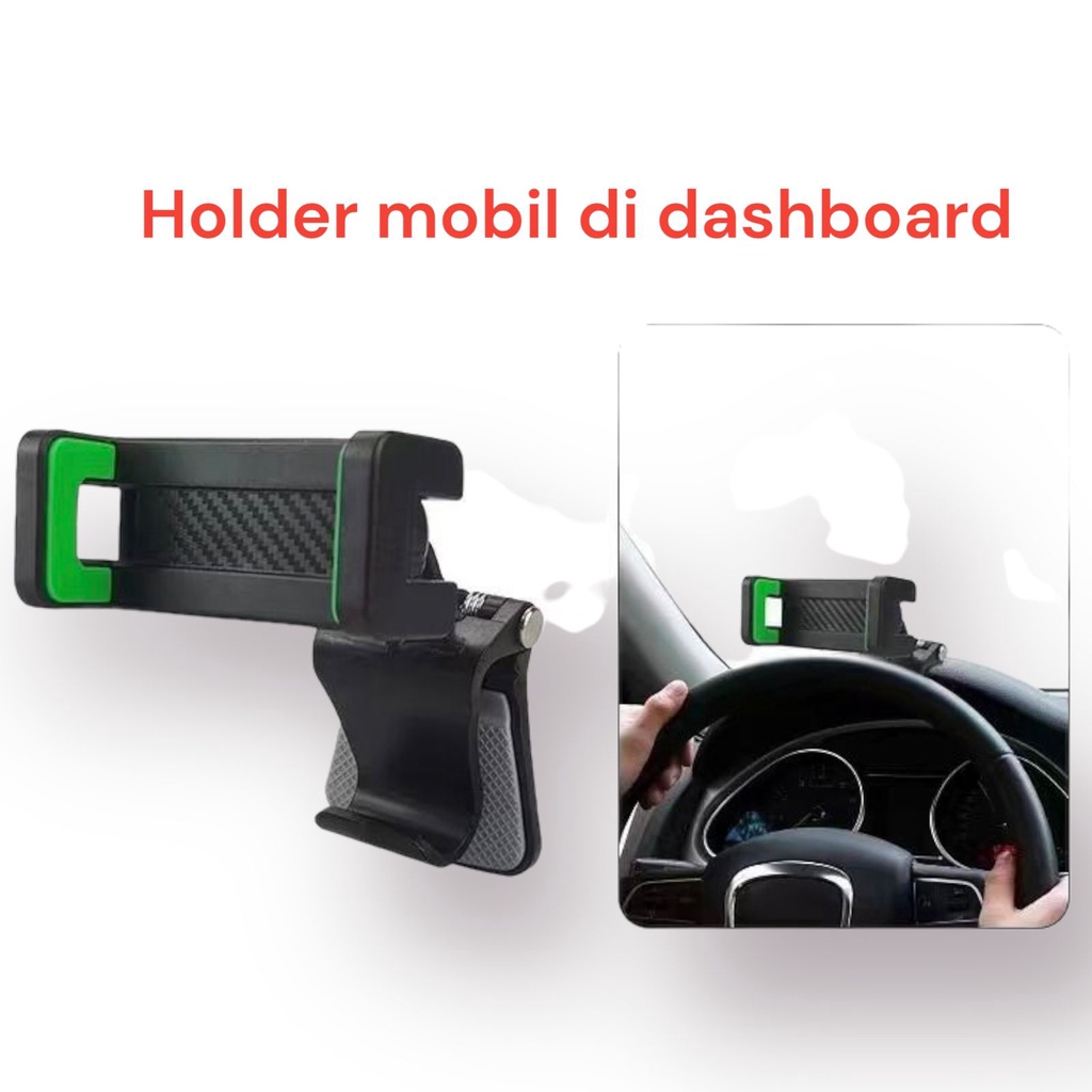 360º Rotation Car Phone Mount Dashboard Cell Phone Holder for Car Clip Mount Stand Suitable for 3 to 6.5 inch Smartphones