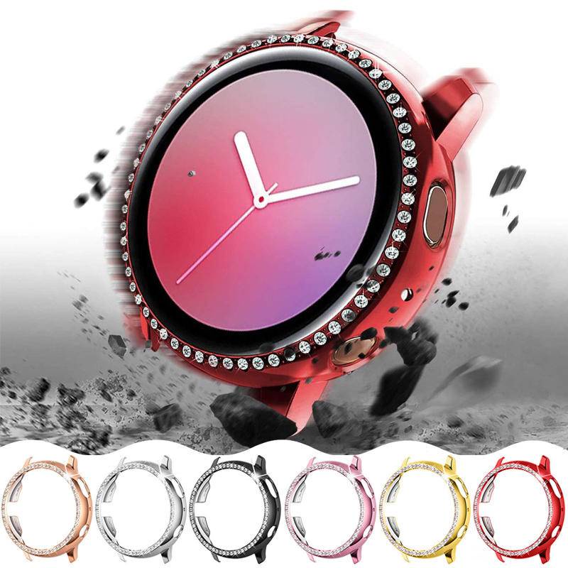 Diamond Casing Pelindung Layar PC Untuk Samsung Galaxy Watch Active2 40mm 44mm Bumper Tipis Shell Cover For Galaxy Watch Active2