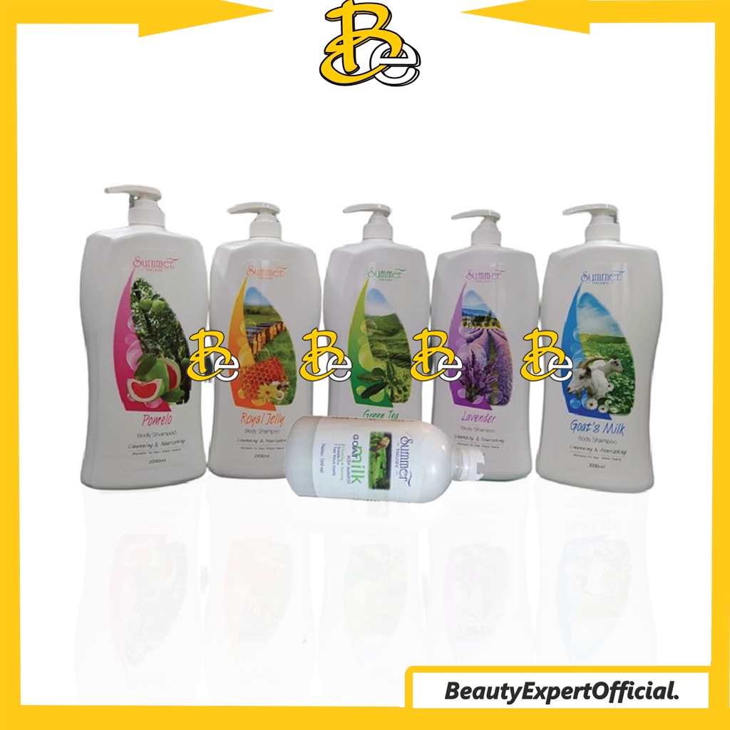 ⭐ Beauty Expert ⭐ SUMMER GOAT'S MILK SHOWER 2L / 500ML Summer Natural Body Shampoo 2L Goat's Milk Sabun Mandi Body Shower