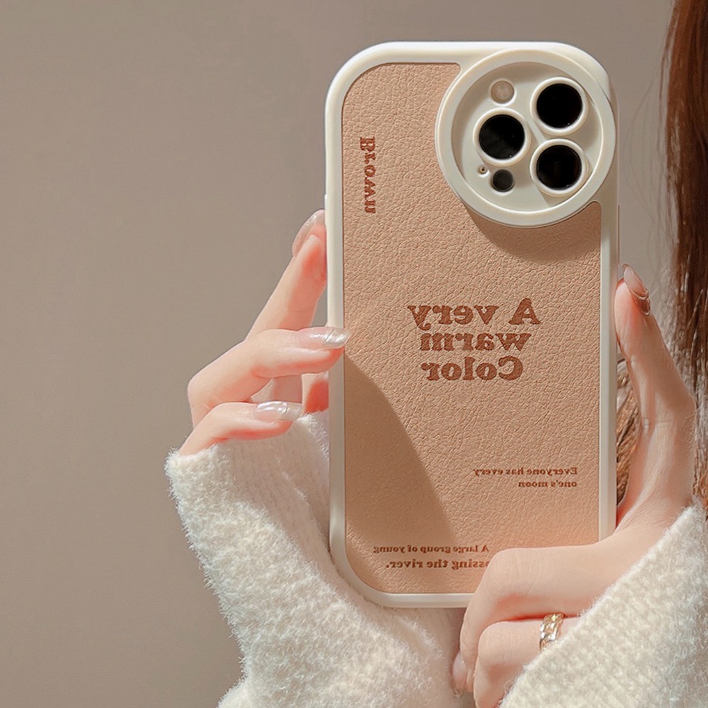 Ins Simple Hangat Krem Hijau Casing Silikon Untuk Iphone X14 11 12MINI 13 PRO MAX Casing Cover Pelindung