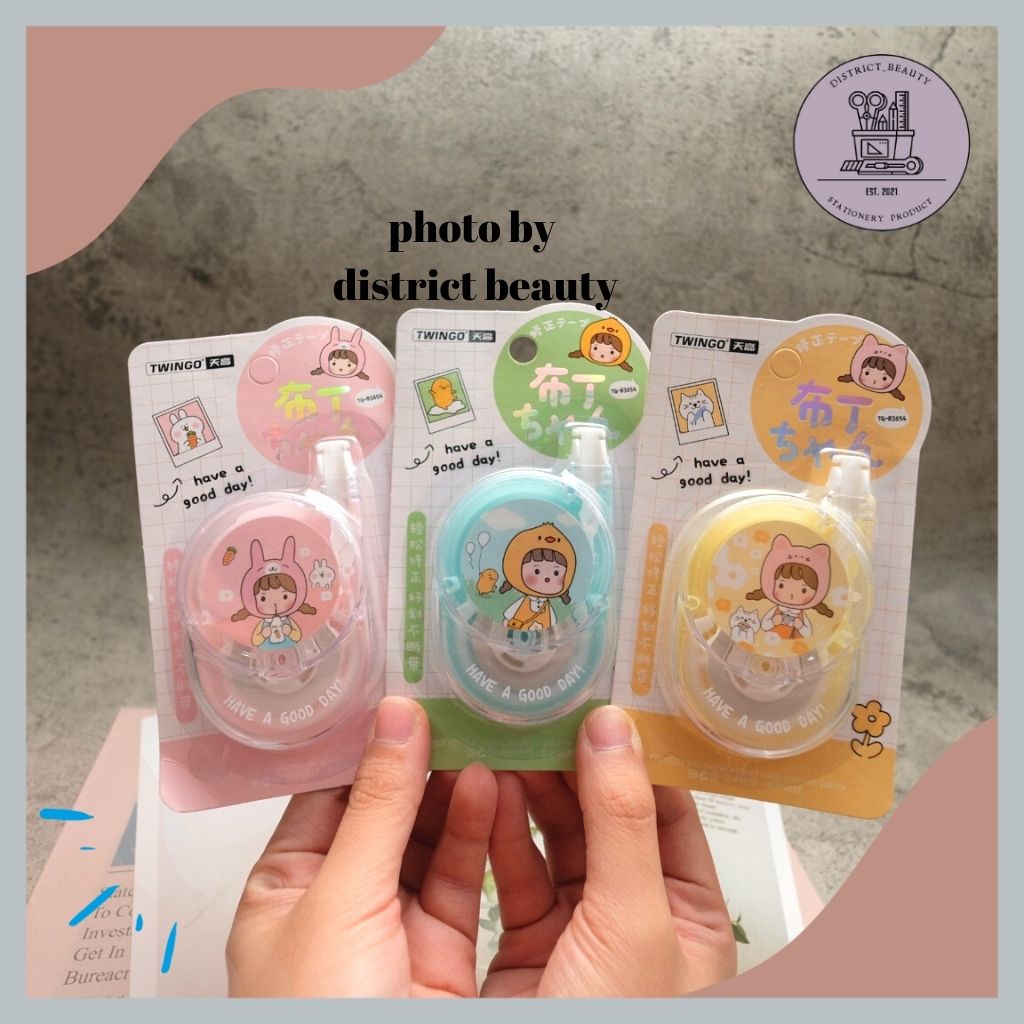 

CORRECTION TAPE CEWE HAVE A GOOD DAY DIE TG-B3654 TWINGGO / TIP EX CUTE GIRL KARTUN / PENGHAPUS PULPEN MURAH BISA COD DISTRICT BEAUTY
