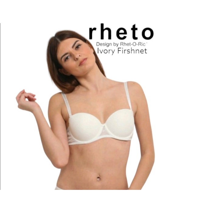 Bra Rheto Half Cup White Ivory Color