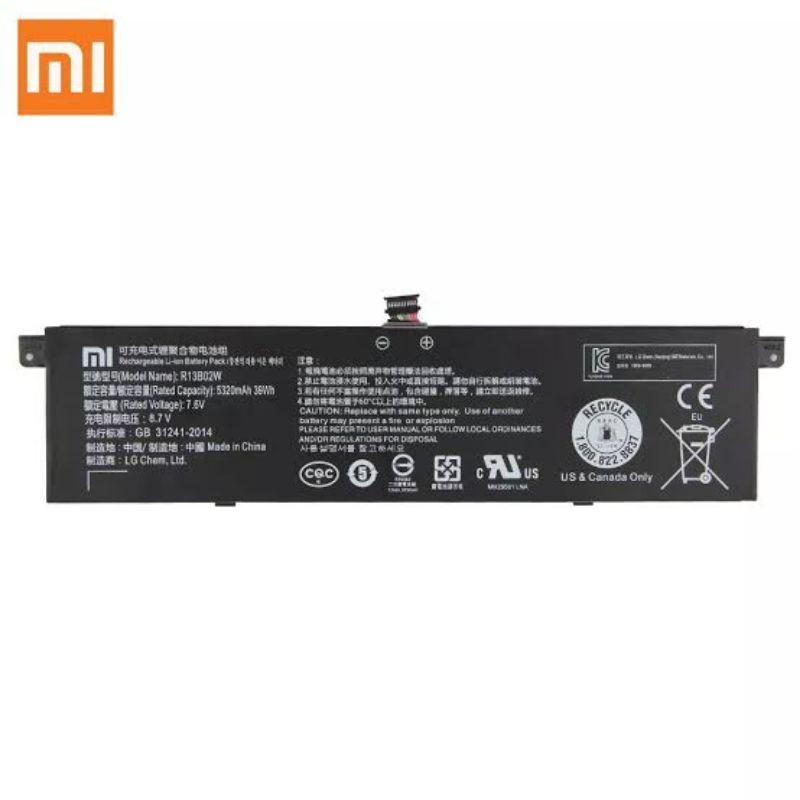 Baterai Laptop Xiaomi Mi Air 13.3 Inc R13 R13B02W R13B01W Original