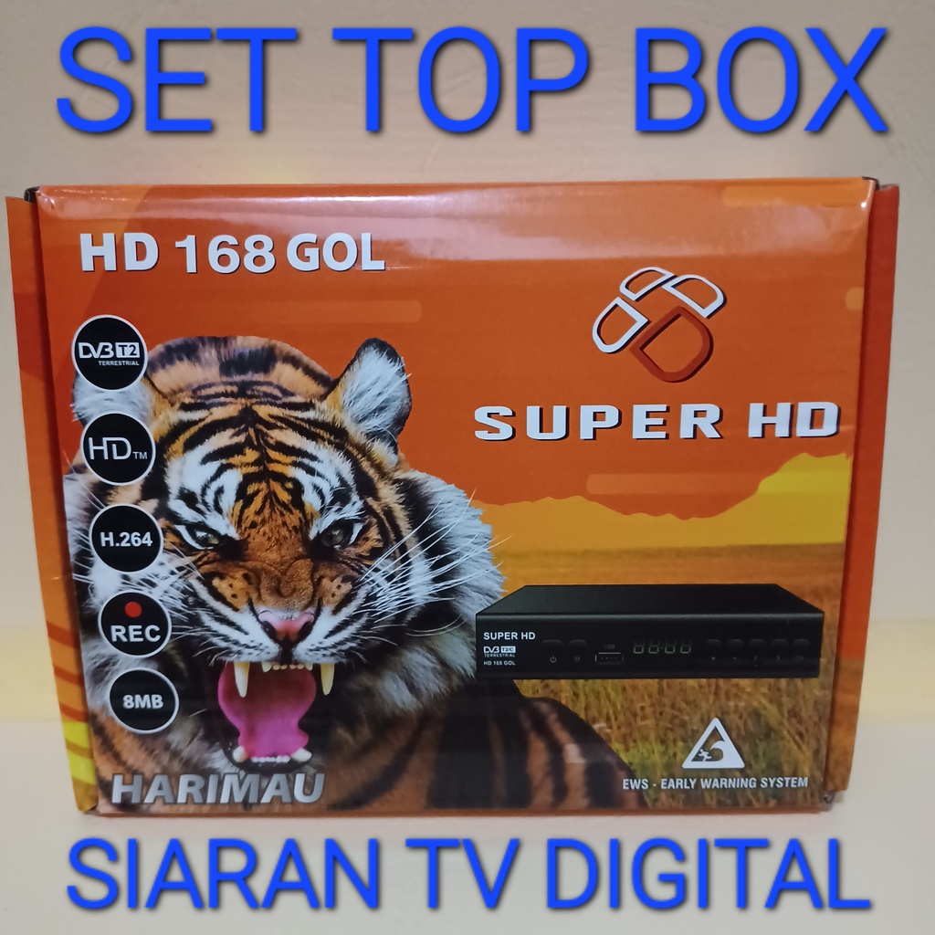 SET TOP BOX SUPER HD 168 GOL HARIMAU +DONGLE
