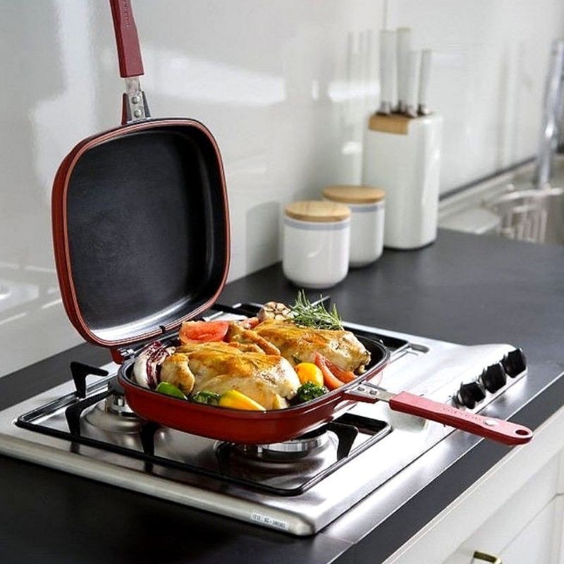 Jual Happy Call Double Pan 32 cm Jumbo Korea Grill Pan Pemanggang 2 Sisi Shopee Indonesia