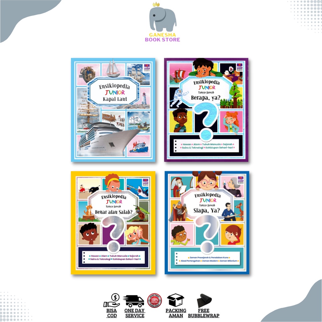 Buku SAINS Anak Ensiklopedia Junior Kapal Laut, Tanya Jawab: Berapa Ya?  & Tanya Jawab: Siapa, ya? -