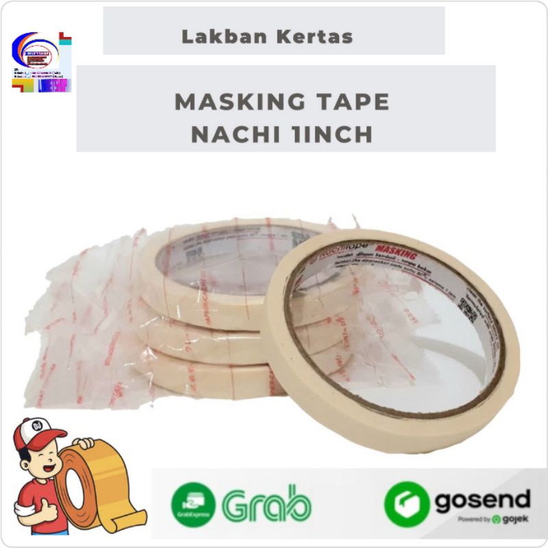 Masking Tape / lakban kertas Nachi 1/2 inch ( 12mm)