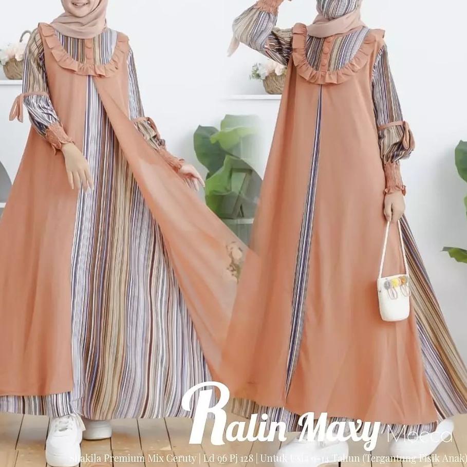 Ralin Maxy Gamis Anak Remaja Tanggung Premium Bahan Shakilla IMPORT