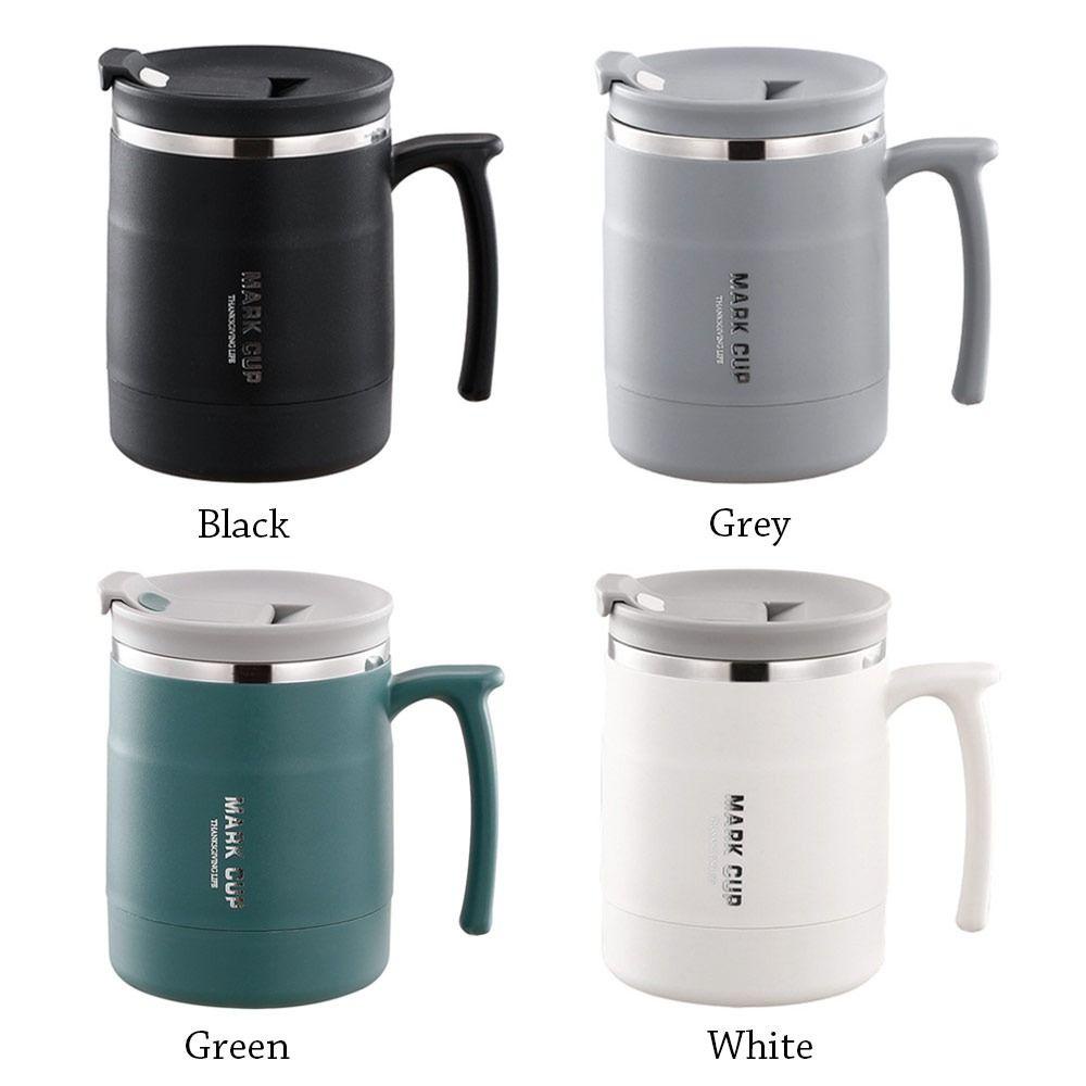 Preva 400ML Mug Kopi Double Wall Portable Dengan Sendok Travelling Cangkir