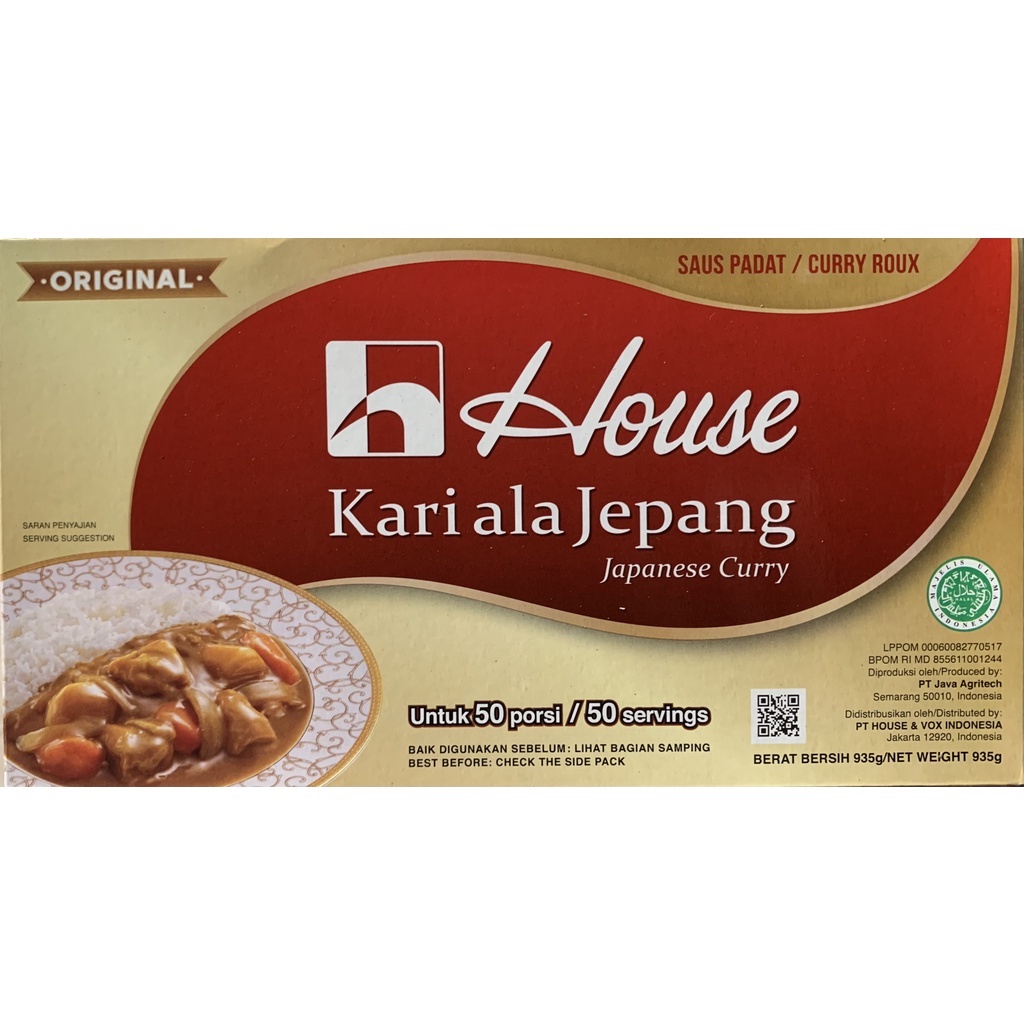 

Halal House Curry / Bumbu Kari / Kare Ala Jepang (Roux) 935 Gr Halal - C663M