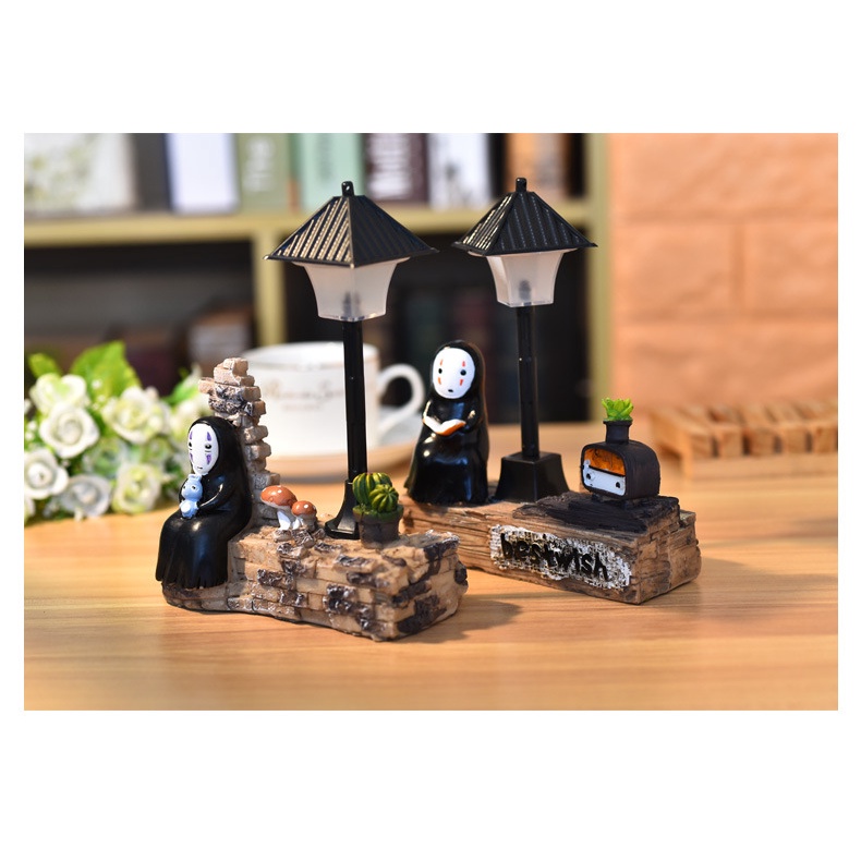NFLL no face lamp spirited away ghibli lampu tidur pajangan dekorasi resin rumah zakka
